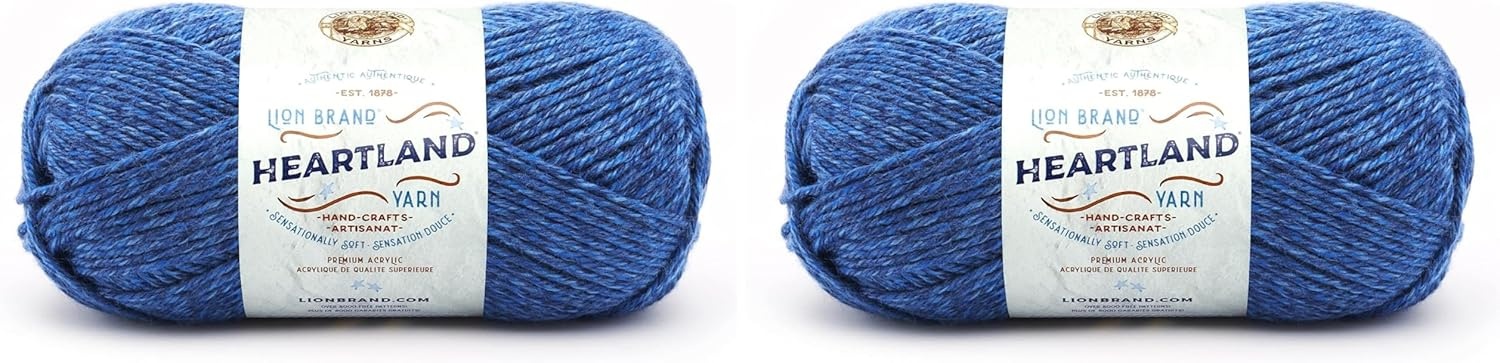 image:imageLion Brand Yarn WorstedWeight Heartland Yarn for Knitting Crocheting and Crafting Virgin Islands 1 PackOlympic