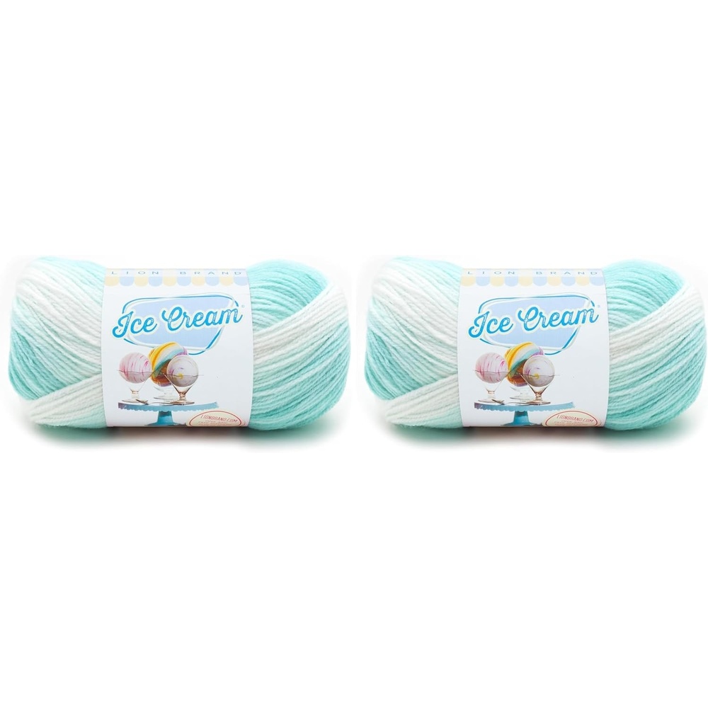 image:image1 Skein Lion Brand Yarn Ice Cream Baby Yarn Blueberry