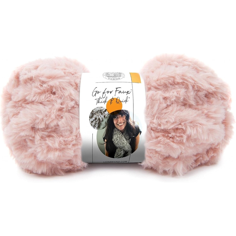 image:image3 Pack Lion Brand Yarn Go for Faux Thick amp Quick Bulky Yarn Black PantherPink Poodle