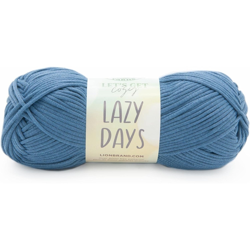 image:imageLion Brand Lazy Days Beginner Yarn for Knitting Crocheting and Crafts Clay 3 PackBluebell