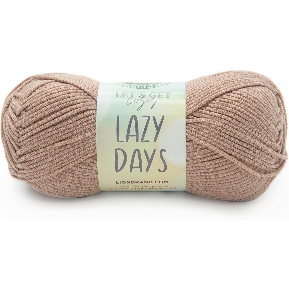 image:imageLion Brand Lazy Days Beginner Yarn for Knitting Crocheting and Crafts Clay 3 PackTaupe
