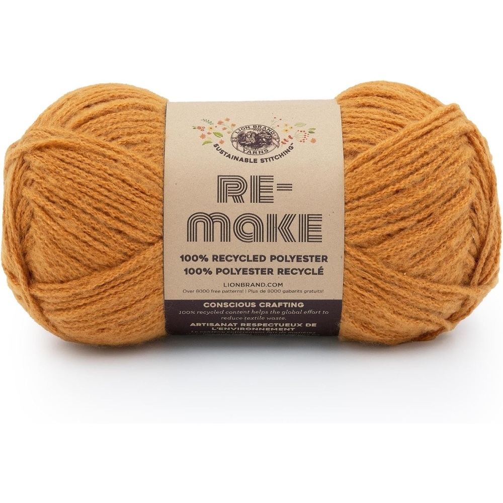 image:imageLion Brand ReMake Yarn Recycled Polyester Yarn for Knitting and Crochet Dusty Lilac 3 PackAmber