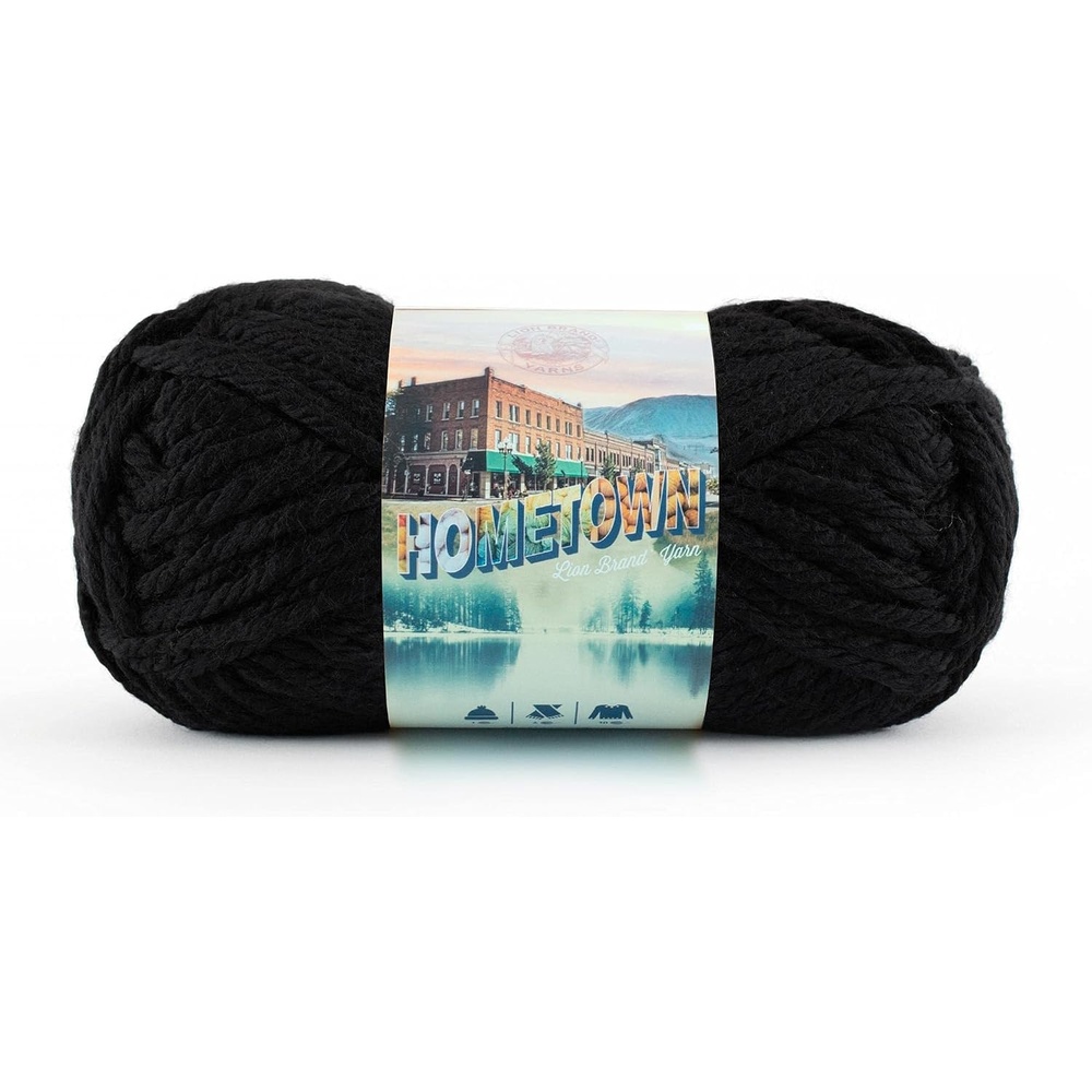 image:imageLion Brand Yarn 135219 Hometown Yarn North Folk Merlot 1 SkeinOakland Black