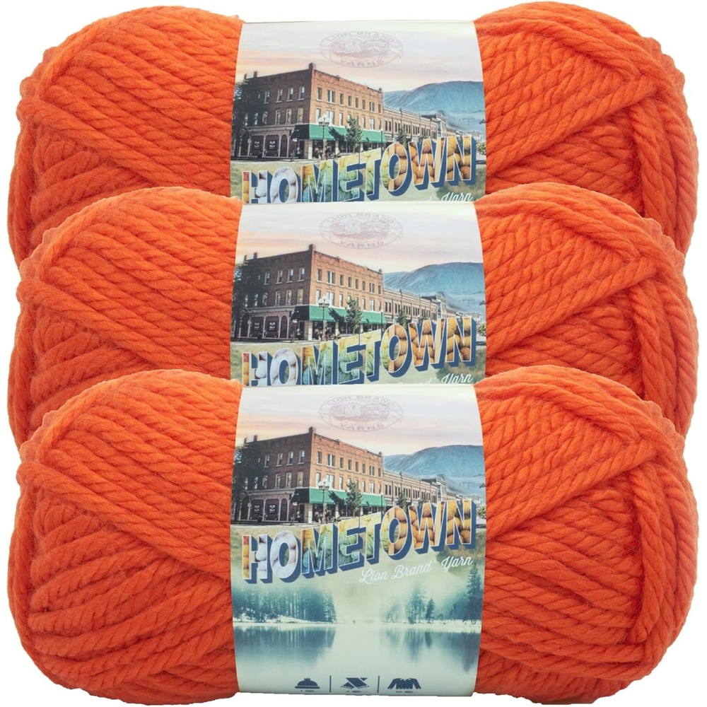 image:imageLion Brand Yarn 135219 Hometown Yarn North Folk Merlot 1 SkeinSyracuse Orange