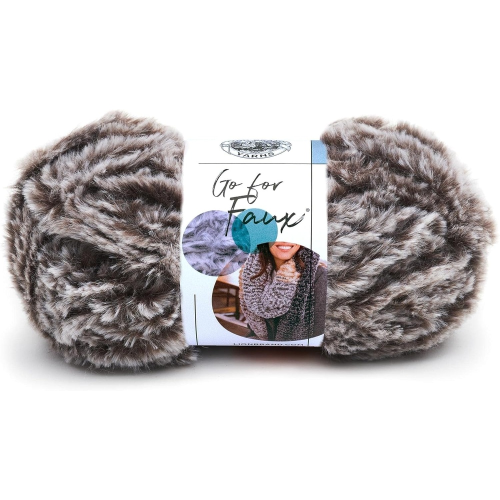 image:imageLion Brand Yarn Bulky Go for Faux Bulky Yarn for Knitting amp Crocheting Baked Alaska 3 PackBear