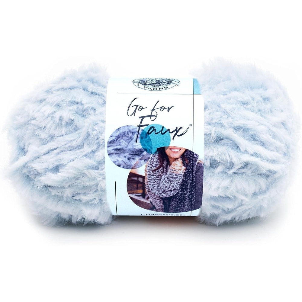 image:imageLion Brand Yarn Bulky Go for Faux Bulky Yarn for Knitting amp Crocheting Baked Alaska 3 PackBlue Bengal