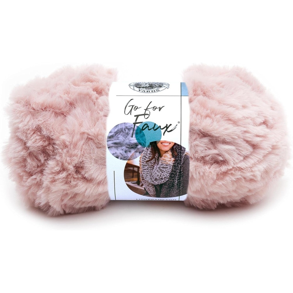 image:imageLion Brand Yarn Bulky Go for Faux Bulky Yarn for Knitting amp Crocheting Baked Alaska 3 PackPink Poodle