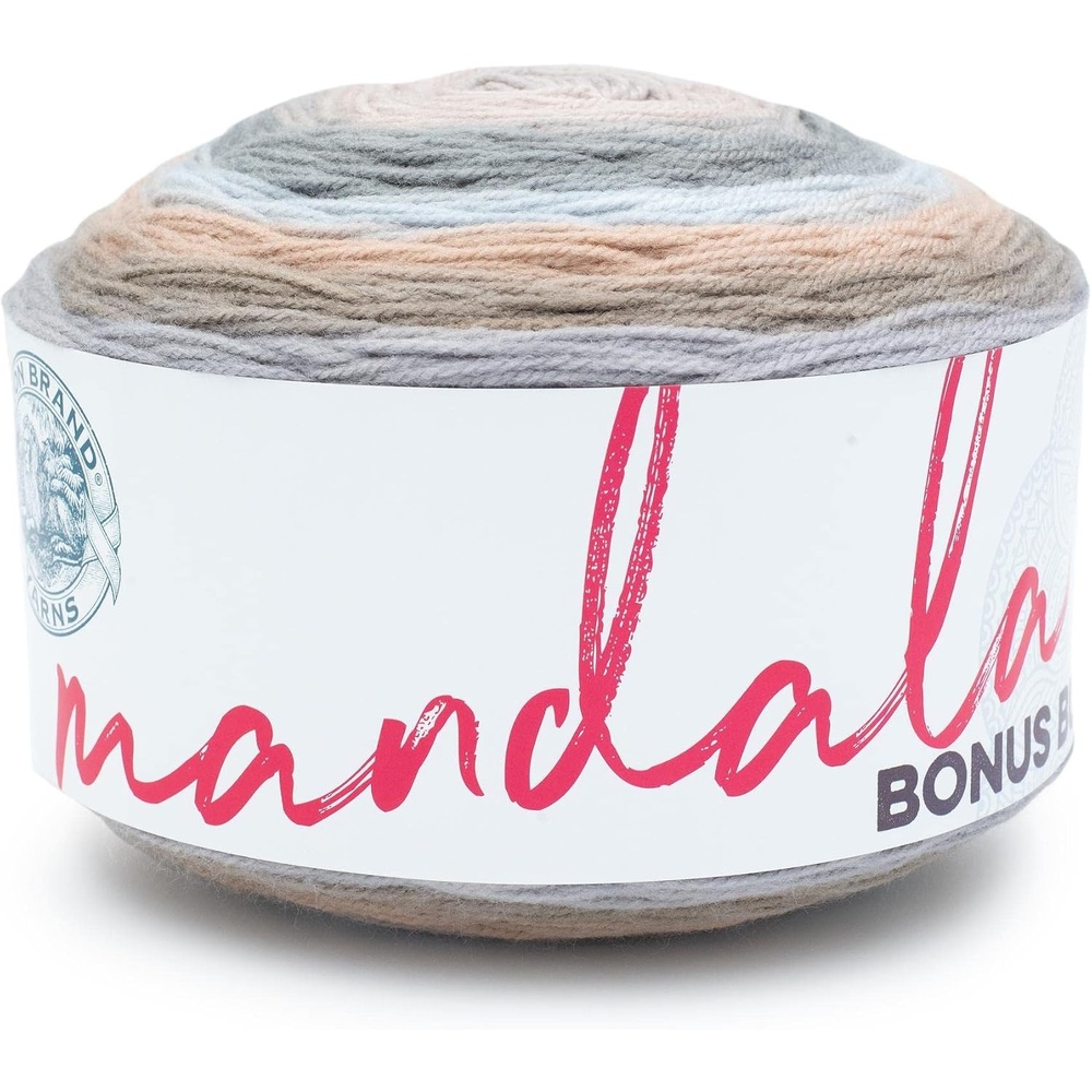 image:imageLion Brand Yarn Colorful Mandala Bonus Bundle Yarn for Knitting Crocheting and Crafting Wood Nymph 1 CakeChewy