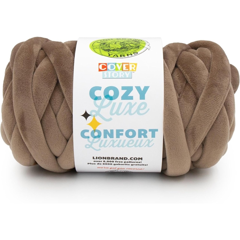 image:imageLion Brand Yarn Cover Story Cozy Luxe Blanket Yarn for Knitting and Crochet Maple 1 PackBrown