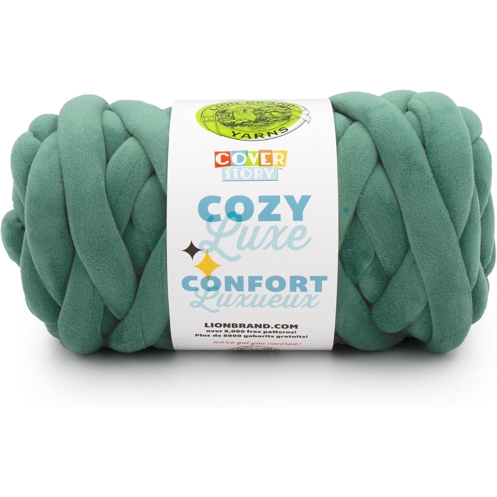 image:imageLion Brand Yarn Cover Story Cozy Luxe Blanket Yarn for Knitting and Crochet Maple 1 PackHunter Green