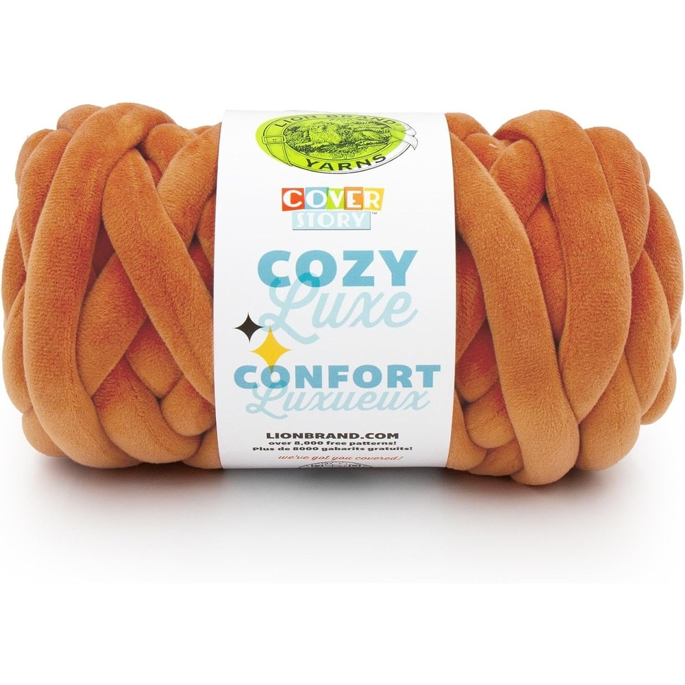 image:imageLion Brand Yarn Cover Story Cozy Luxe Blanket Yarn for Knitting and Crochet Teal 1 PackMaple