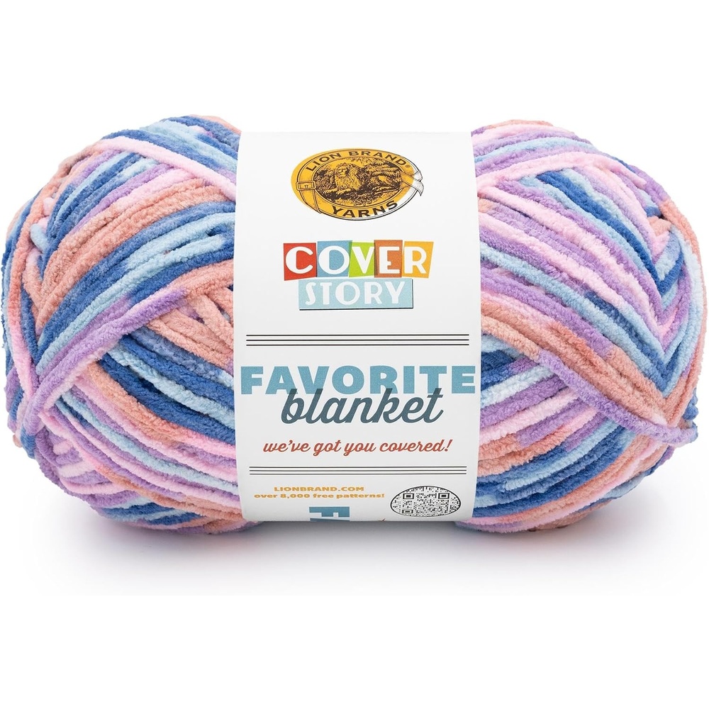 image:imageLion Brand Yarn Cover Story Favorite Blanket Yarn for Knitting and Crochet 223 Yards Lullaby 1 PackLullaby