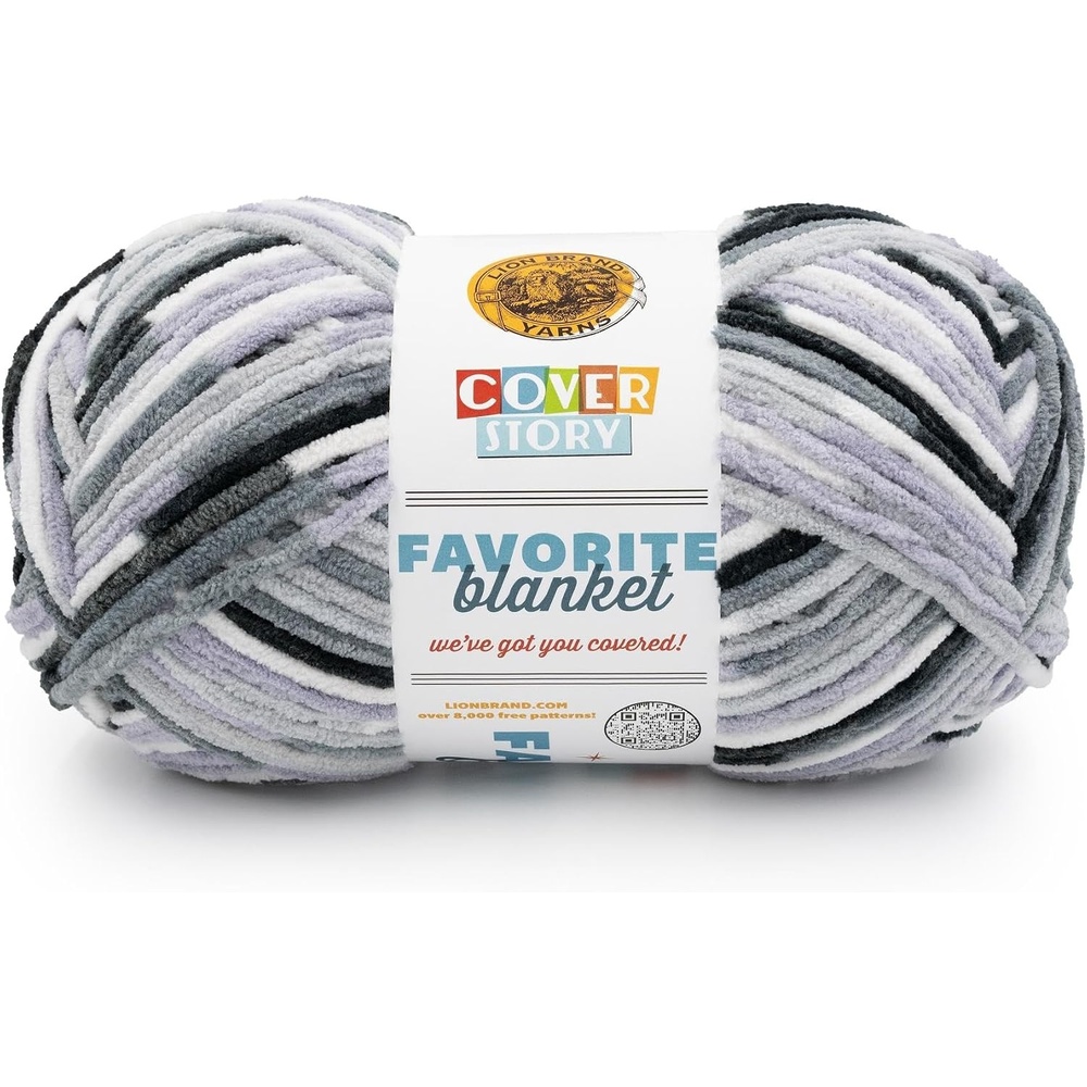 image:imageLion Brand Yarn Cover Story Favorite Blanket Yarn for Knitting and Crochet 223 Yards Lullaby 1 PackPerfect Storm