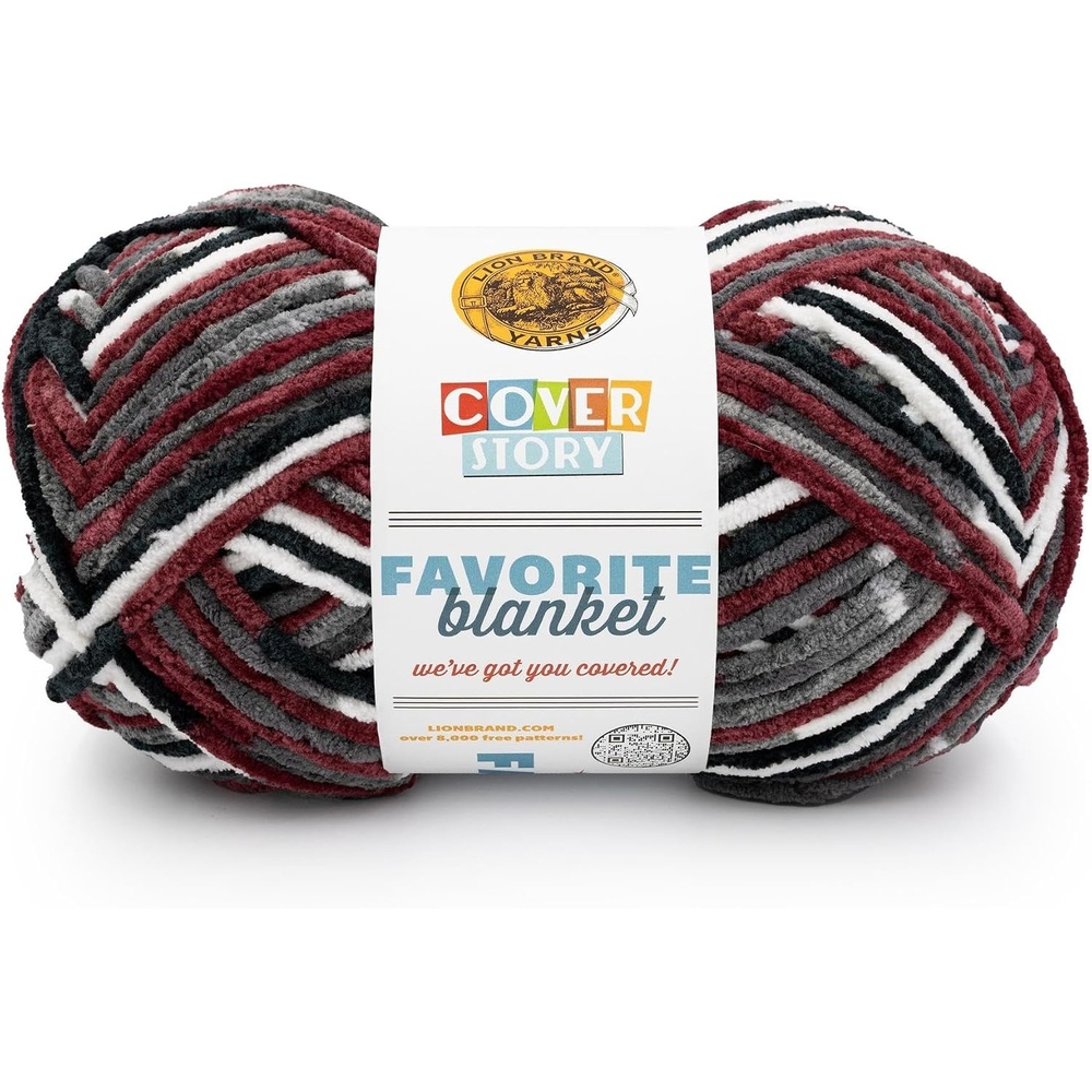 image:imageLion Brand Yarn Cover Story Favorite Blanket Yarn for Knitting and Crochet 223 Yards Lullaby 1 PackPotion