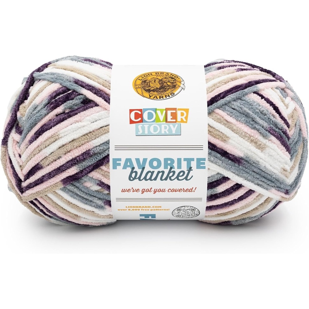 image:imageLion Brand Yarn Cover Story Favorite Blanket Yarn for Knitting and Crochet 223 Yards Lullaby 1 PackPrimrose