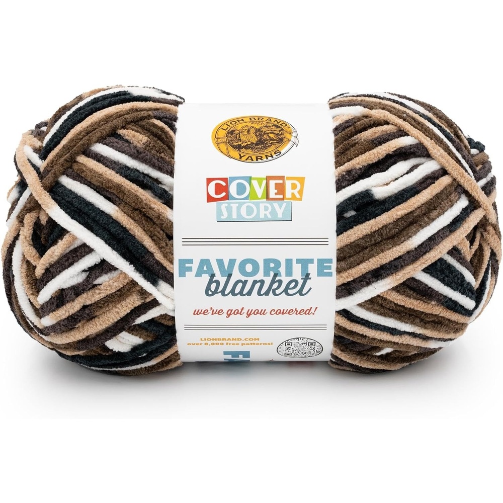 image:imageLion Brand Yarn Cover Story Favorite Blanket Yarn for Knitting and Crochet 223 Yards Lullaby 1 PackSMores