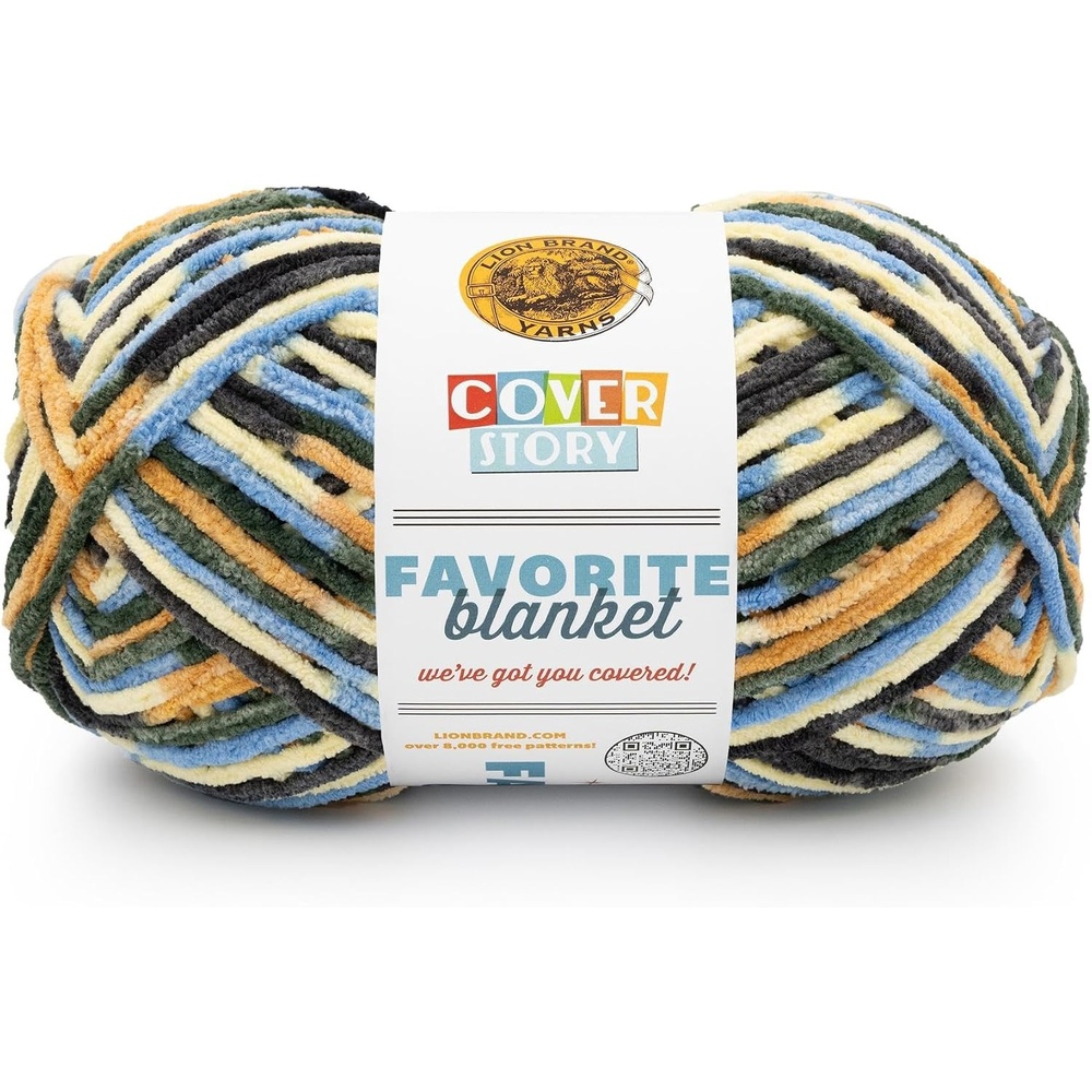 image:imageLion Brand Yarn Cover Story Favorite Blanket Yarn for Knitting and Crochet 223 Yards Lullaby 1 PackSandstorm