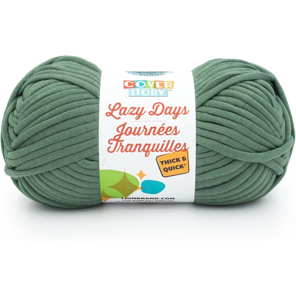 image:imageLion Brand Yarn Cover Story Lazy Days Thick amp Quick Blanket Yarn Eggplant 1 PackEvergreen