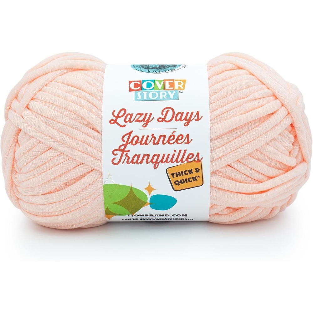 image:imageLion Brand Yarn Cover Story Lazy Days Thick amp Quick Blanket Yarn Eggplant 1 PackLight Pink