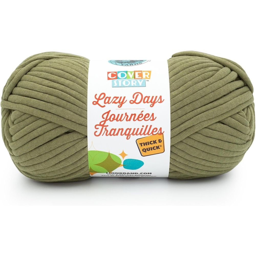 image:imageLion Brand Yarn Cover Story Lazy Days Thick amp Quick Blanket Yarn Eggplant 1 PackOlive