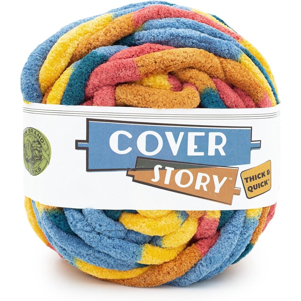 image:imageLion Brand Yarn Cover Story Thick amp Quick Blanket Yarn Marsh 1 PackRiver Rocks