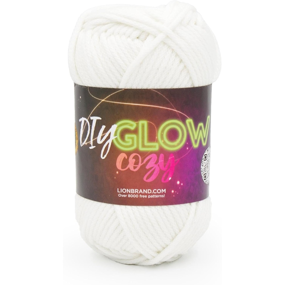 image:imageLion Brand Yarn DIY Glow Cozy Glow in the Dark Yarn Lilac 3 PackWhite