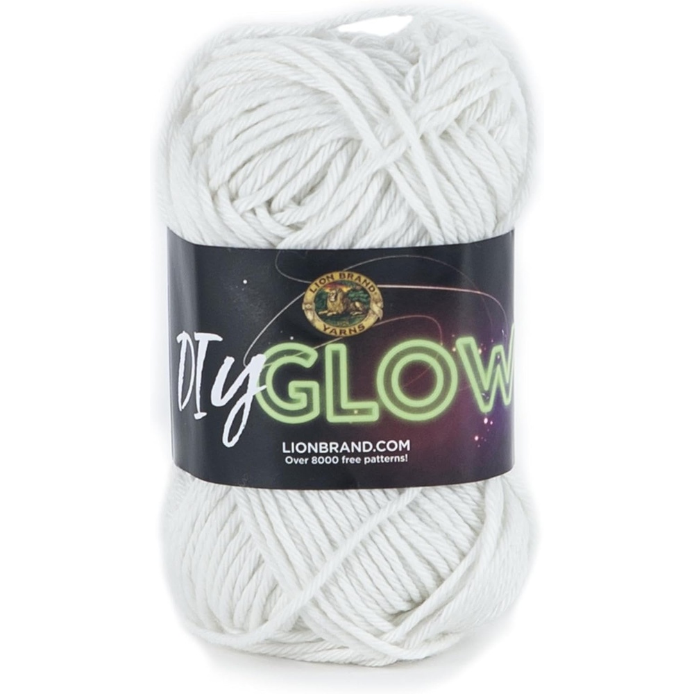 image:imageLion Brand Yarn DIY Glow Yarn for Knitting Crochet and Crafts Natural 3 Pack Glow in the Dark Novelty WorstedWeight Fiber for Costumes Trim and CosplayNatural