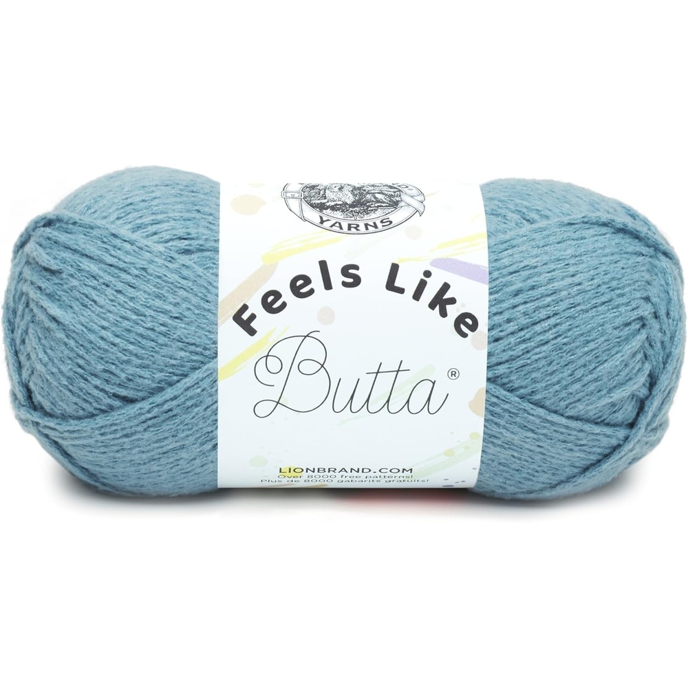 image:imageLion Brand Yarn Feel Like Butta Velvety Soft Yarn for Knitting Crochet and Crafts Pink 1 Pack Chenille Like Fiber for Plush Baby Blankets Amigurumi Toys and Worsted Weight SweatersDusty Blue