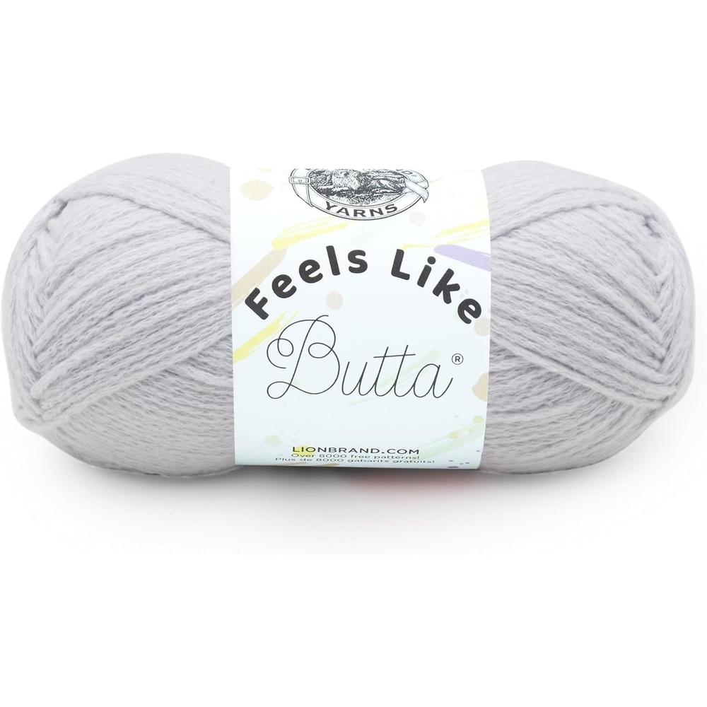 image:imageLion Brand Yarn Feel Like Butta Velvety Soft Yarn for Knitting Crochet and Crafts Pink 1 Pack Chenille Like Fiber for Plush Baby Blankets Amigurumi Toys and Worsted Weight SweatersPale Grey