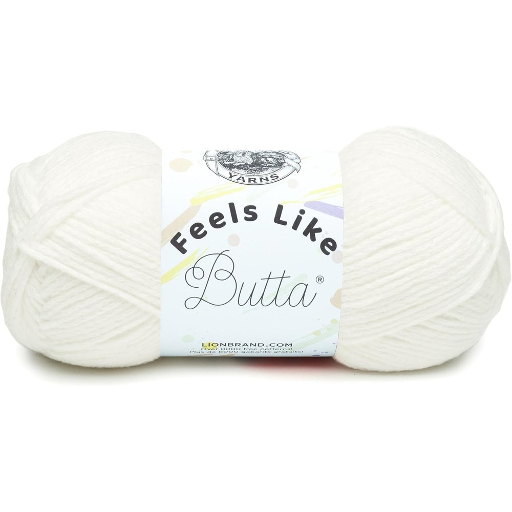 image:imageLion Brand Yarn Feel Like Butta Velvety Soft Yarn for Knitting Crochet and Crafts Pink 1 Pack Chenille Like Fiber for Plush Baby Blankets Amigurumi Toys and Worsted Weight SweatersWhite