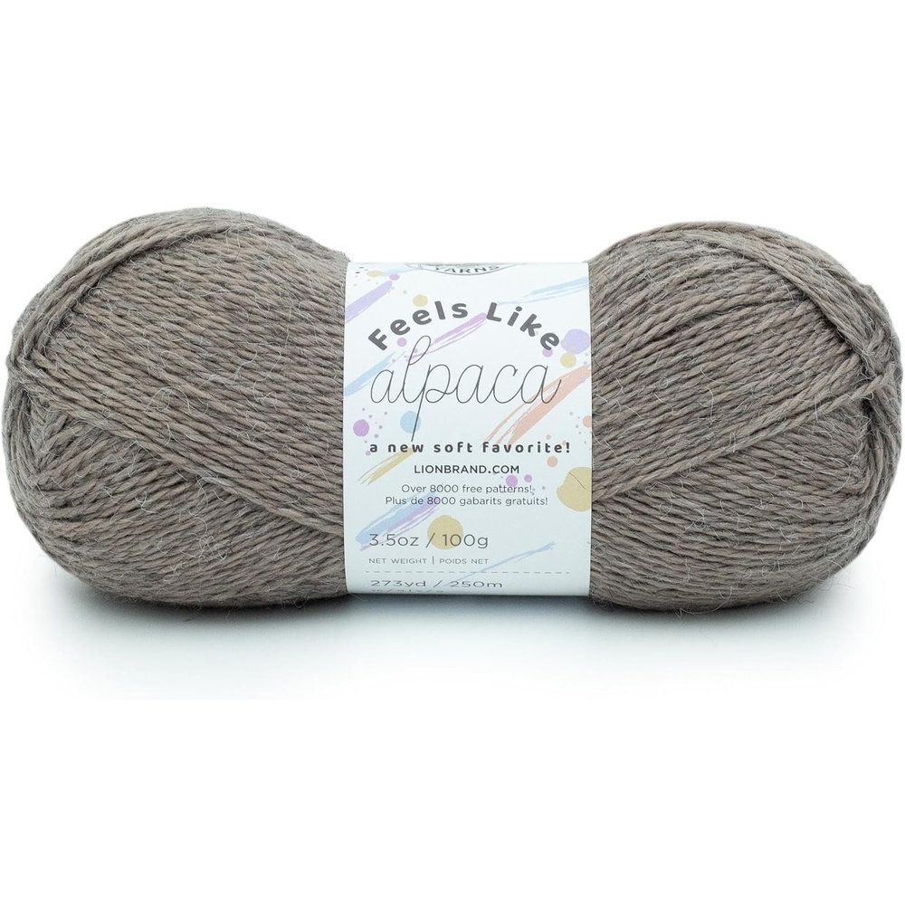 image:imageLion Brand Yarn Feels Like Alpaca Soft Yarn for Knitting Taupe 1 Pack