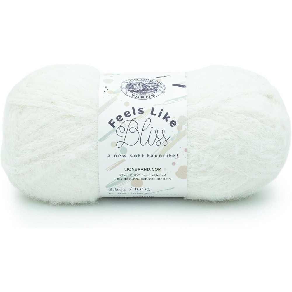 image:imageLion Brand Yarn Feels Like Bliss Bulky Yarn for Knitting Sand Dollar 1 PackWhite