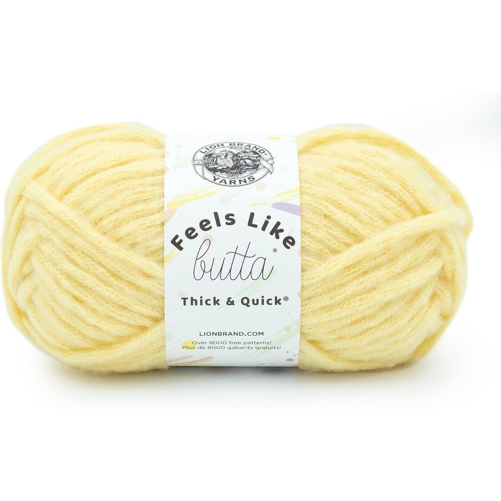 image:imageLion Brand Yarn Feels Like Butta Thick amp Quick Super Bulky Yarn for Knitting 1 Pack Buttered Popcorn