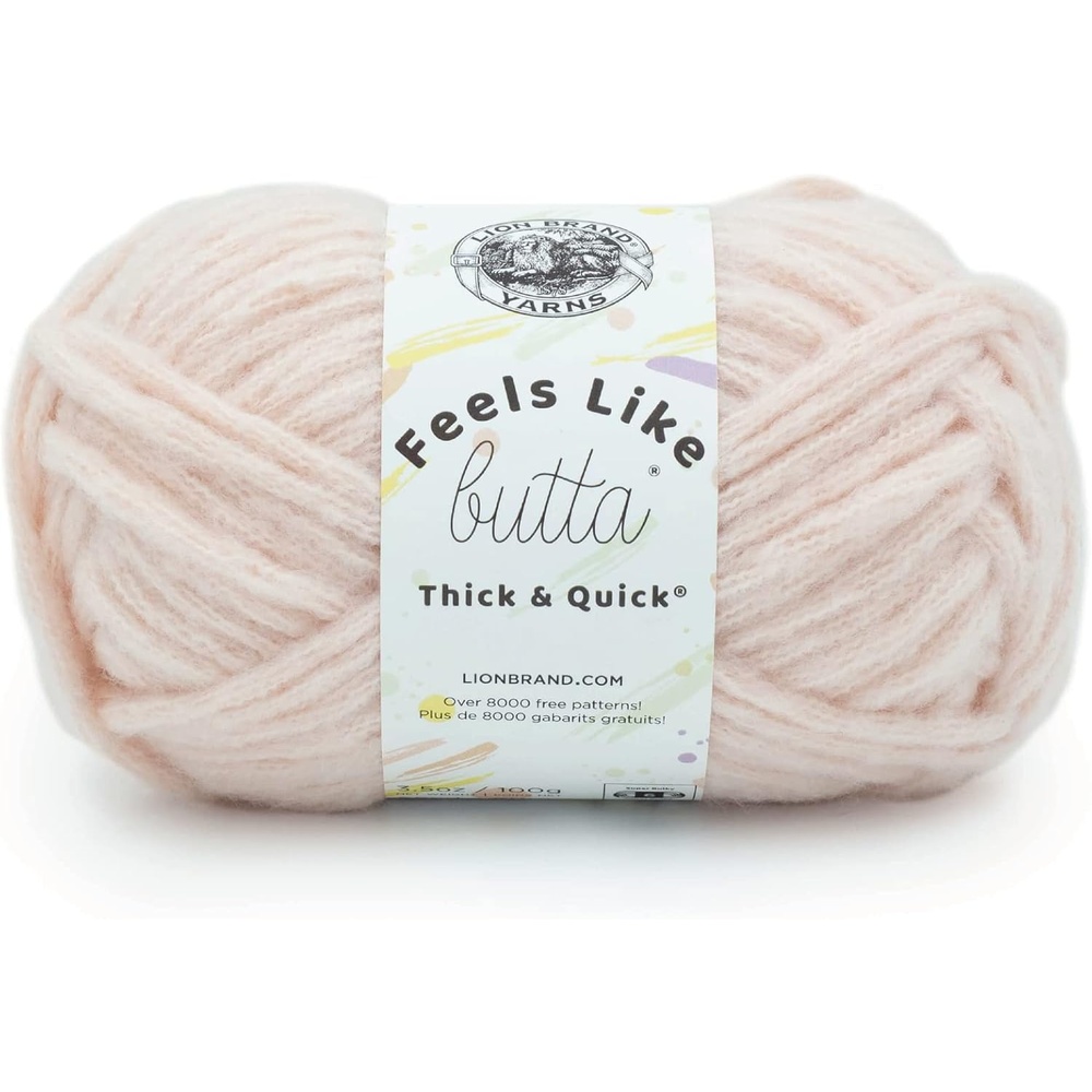 image:imageLion Brand Yarn Feels Like Butta Thick amp Quick Super Bulky Yarn for Knitting 1 Pack OlivePeach Blush