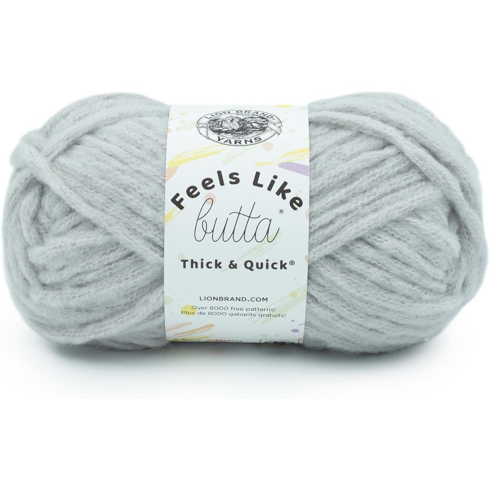 image:imageLion Brand Yarn Feels Like Butta Thick amp Quick Super Bulky Yarn for Knitting 1 Pack OliveQuiet Grey