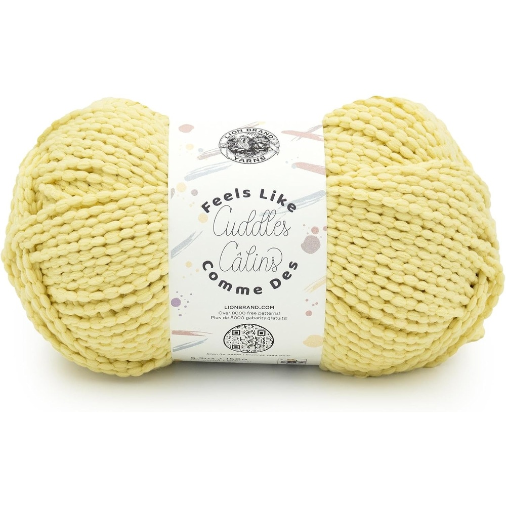 image:imageLion Brand Yarn Feels Like Cuddles Bulky Yarn for Knitting and Crochet Aquifer 1 PackCornsilk