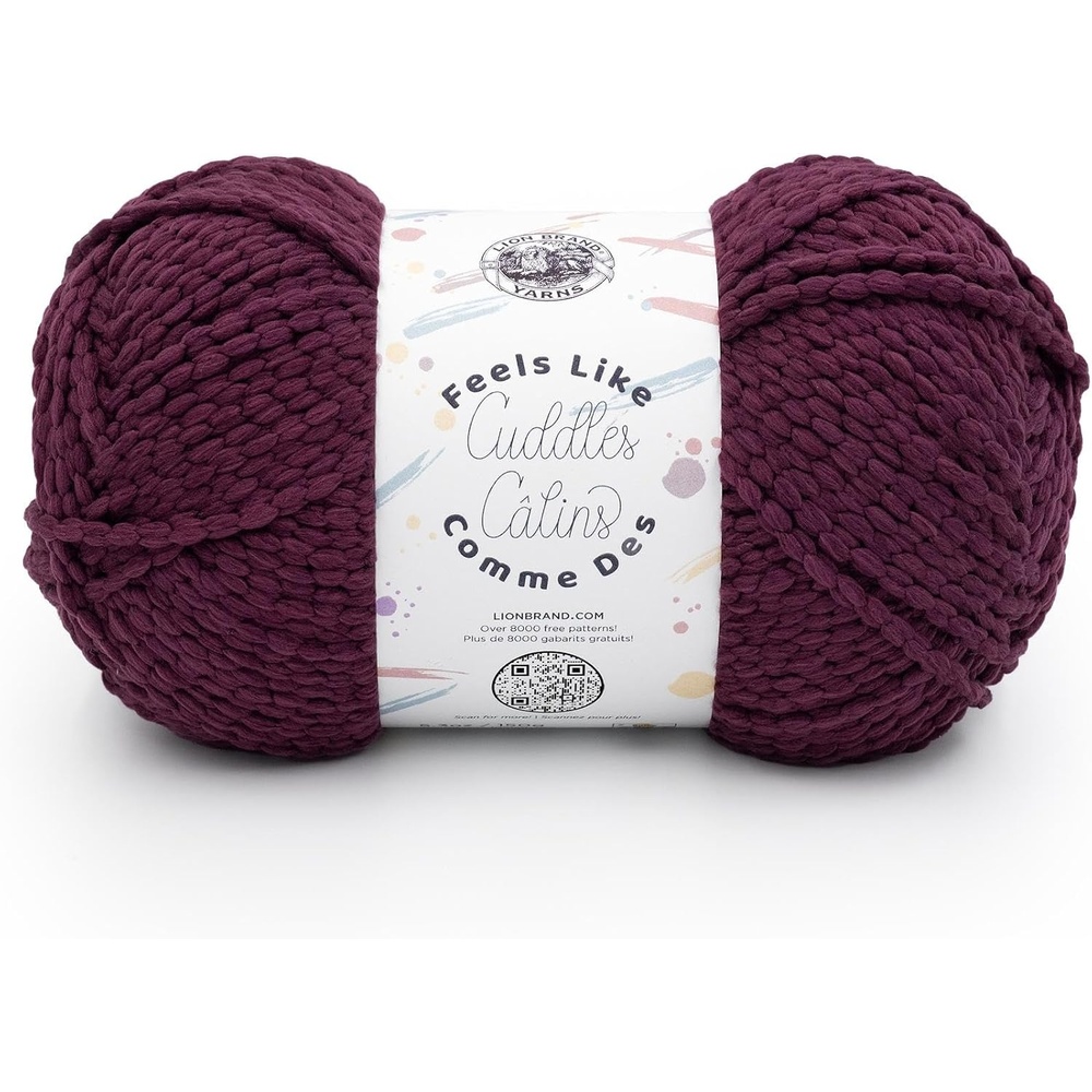 image:imageLion Brand Yarn Feels Like Cuddles Bulky Yarn for Knitting and Crochet Aquifer 1 PackEggplant