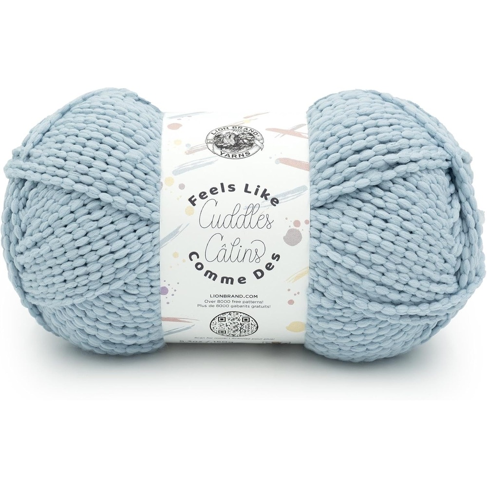 image:imageLion Brand Yarn Feels Like Cuddles Bulky Yarn for Knitting and Crochet Aquifer 1 PackFrosty