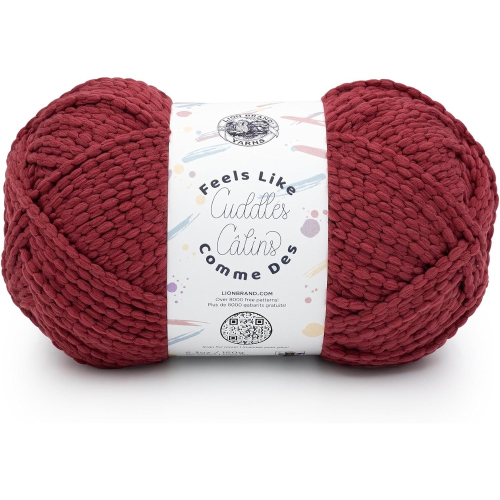 image:imageLion Brand Yarn Feels Like Cuddles Bulky Yarn for Knitting and Crochet Aquifer 1 PackMerlot