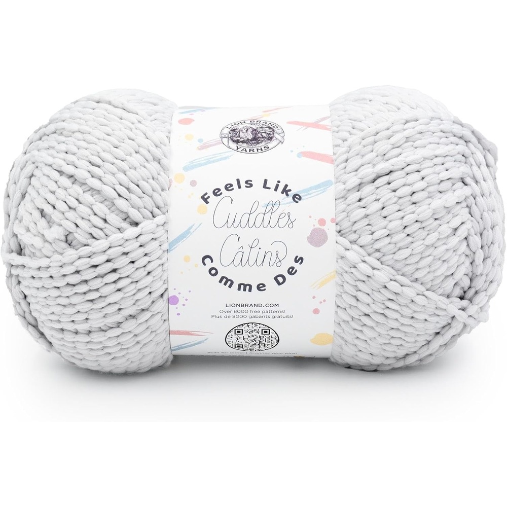 image:imageLion Brand Yarn Feels Like Cuddles Bulky Yarn for Knitting and Crochet Aquifer 1 PackSilver Cloud