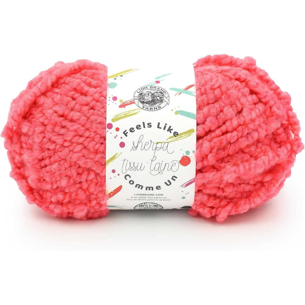 image:imageLion Brand Yarn Feels Like Sherpa Fleece Yarn for Knitting and Crochet Evergreen 1 PackFlamingo