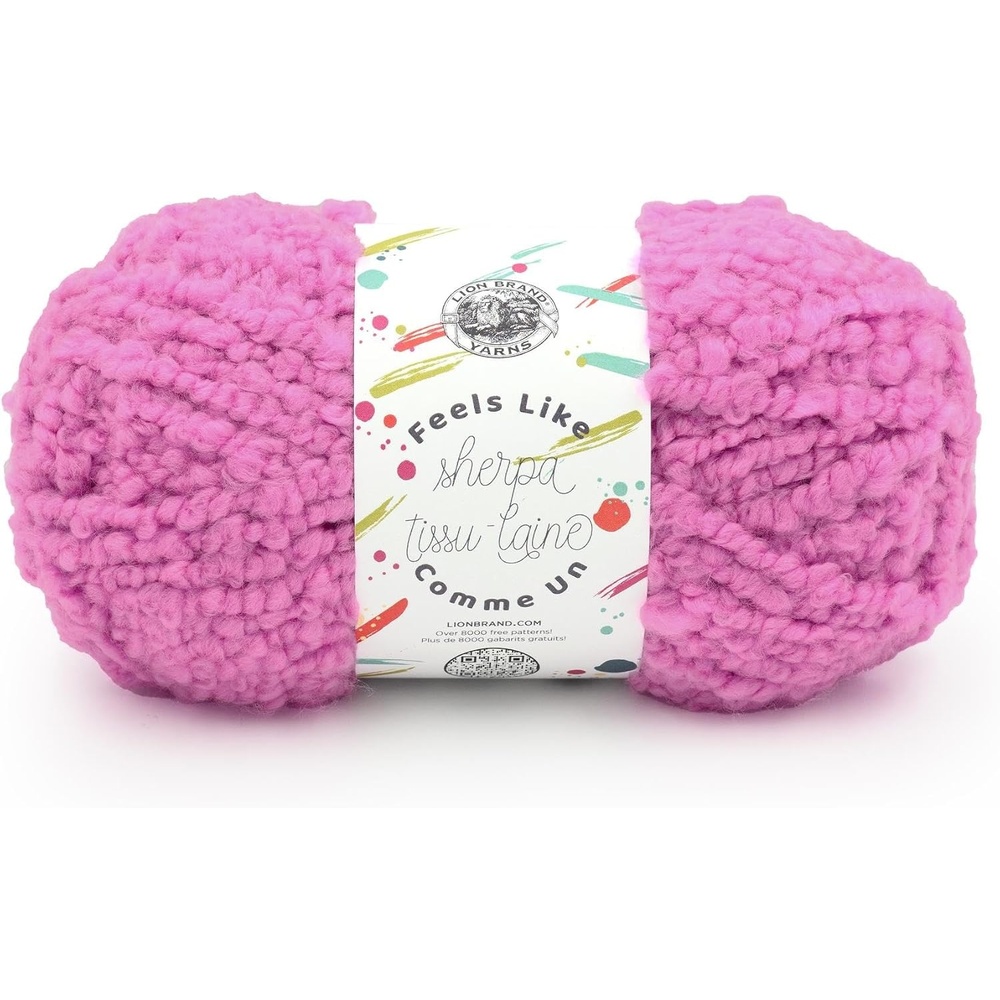 image:imageLion Brand Yarn Feels Like Sherpa Fleece Yarn for Knitting and Crochet Evergreen 1 PackOrchid