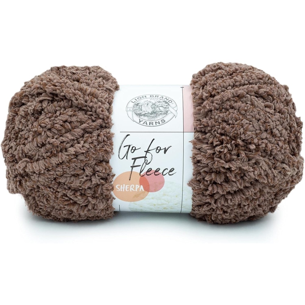 image:imageLion Brand Yarn Go for Fleece Sherpa Jumbo Yarn for Knitting Crochet and Crafts Clay 3 Pack Soft Fiber for Cozy Blankets Plush Hoodies and Fluffy Stuffed AnimalsClay