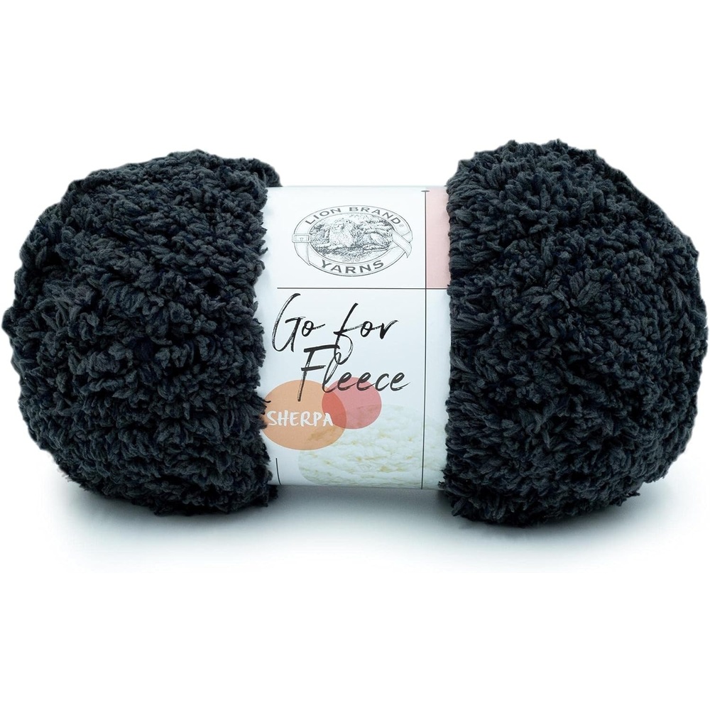 image:imageLion Brand Yarn Go for Fleece Sherpa Jumbo Yarn for Knitting Crochet and Crafts Clay 3 Pack Soft Fiber for Cozy Blankets Plush Hoodies and Fluffy Stuffed AnimalsSlate