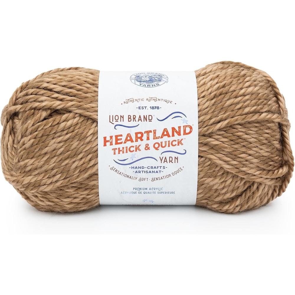 image:imageLion Brand Yarn Heartland Thick amp Quick Bulky Heathered Yarn for Knitting and Crochet Lincoln 3 PackLincoln