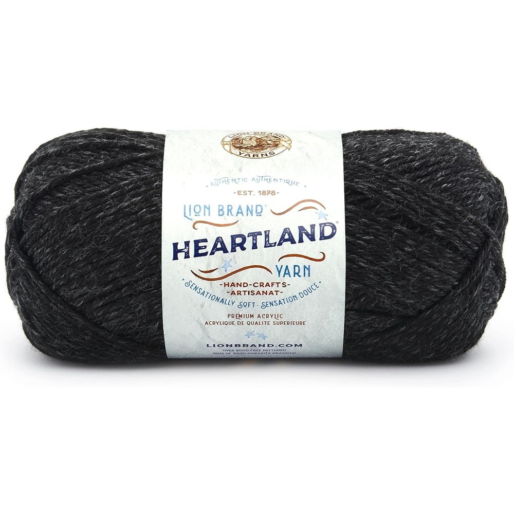 image:imageLion Brand Yarn Heartland Yarn WorstedWeight Yarn for Knitting Crocheting and Crafting 1 Pack Channel IslandsBlack Canyon