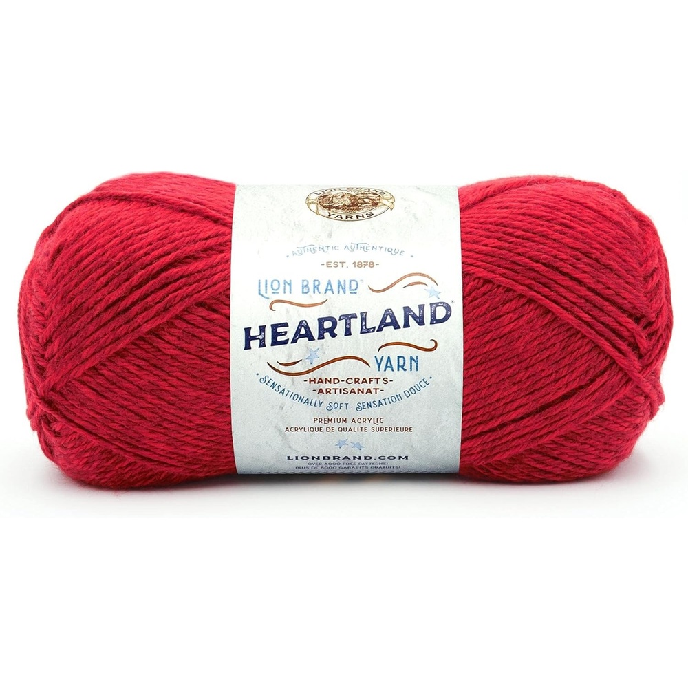 image:imageLion Brand Yarn Heartland Yarn WorstedWeight Yarn for Knitting Crocheting and Crafting 1 Pack Gateway ArchRedwood