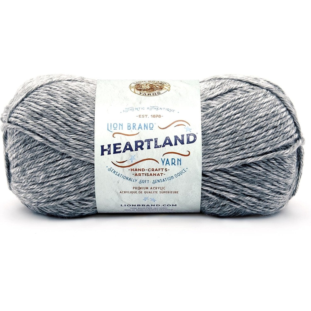 image:imageLion Brand Yarn Heartland Yarn WorstedWeight Yarn for Knitting Crocheting and Crafting 3 Pack AcadiaMount Rainier