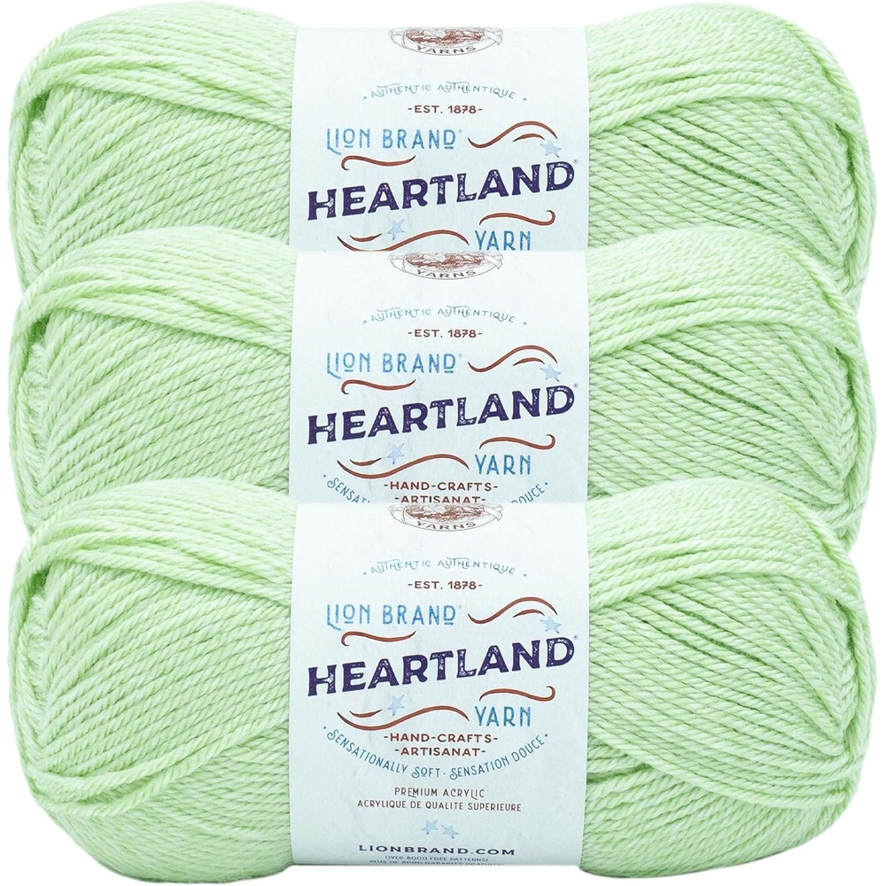 image:imageLion Brand Yarn Heartland Yarn WorstedWeight Yarn for Knitting Crocheting and Crafting 3 Pack Channel Islands