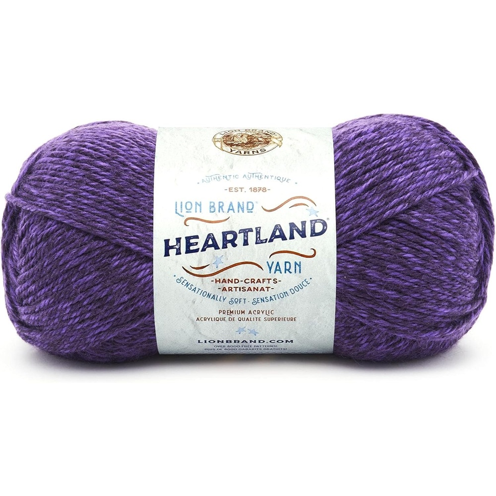 image:imageLion Brand Yarn Heartland Yarn WorstedWeight Yarn for Knitting Crocheting and Crafting 3 Pack Indiana DunesHot Springs